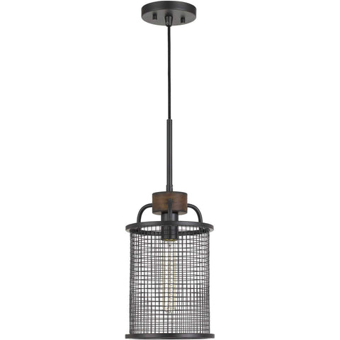 Cal Lighting FX-3720-1 Transitional One Light Chandelier from Aberdeen Collection in Bronze / Dark Finish, 7.75 inches