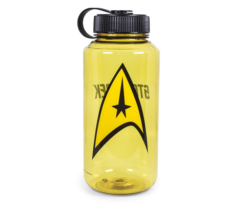 JUST FUNKY Star Trek: The Original Series Command Delta Water Bottle | BPA-Free Large Plastic Water Jug With Screw Top Lid | Hydration For Outdoor Sports, Gym, Yoga | Holds 32 Ounces