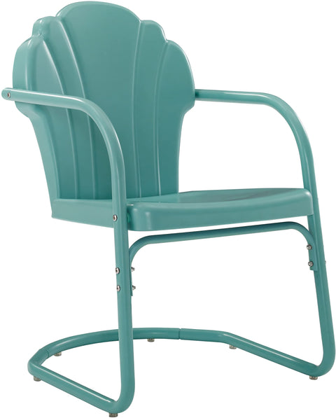 Tulip 2Pc Retro Outdoor Chair Set Blue - 2 Chairs