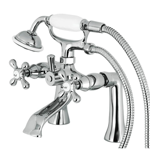 Kingston Brass KS268C Kingston Clawfoot Tub Faucet with Hand Shower, Polished Chrome