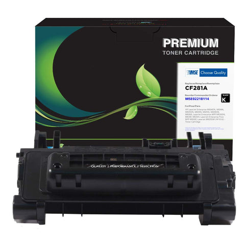 MSE Brand Remanufactured Toner Cartridge Replacement for HP CF281A (HP 81A) | Black