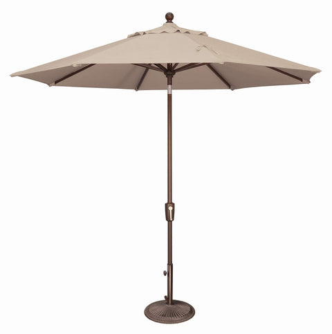 SimplyShade Catalina 108" Octagon Push Button Tilt Umbrella in Bronze/Beige