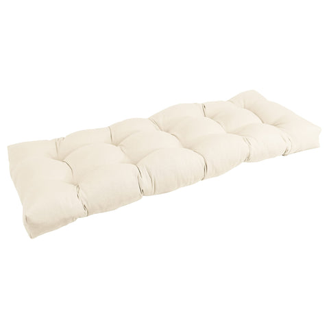 Blazing Needles Twill Tufted Bench Cushion, 46" x 19", Natural 1 Count