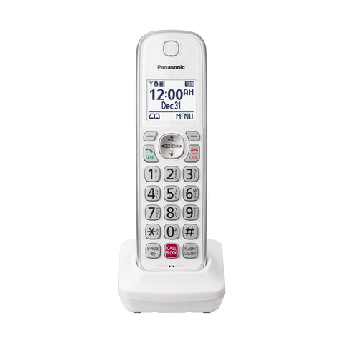 Panasonic Cordless Phone Handset Accessory Compatible with KX-TGD83x Series Cordless Phone Systems - KX-TGDA83W (White)