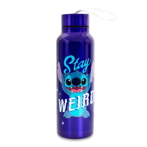 Disney Lilo & Stitch Stay Weird 27-Ounce Stainless Steel Water Bottle | BPA-Free Plastic Sports Jug With Leakproof Screw-Top Lid | Hydration For Outdoor Activities, Gym Fitness | Cute Gifts
