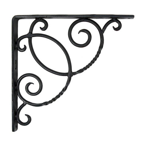 Achla Designs Wrought Iron Decorative Scroll Shelf Brackets, Pair