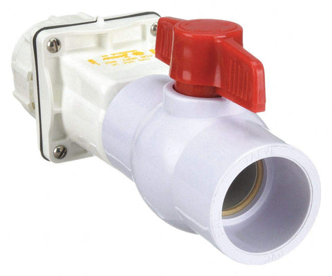 Zoeller 1-1/2" Check Valve with Ball Valve and Union, PVC, Socket Connection Type - 30-0100