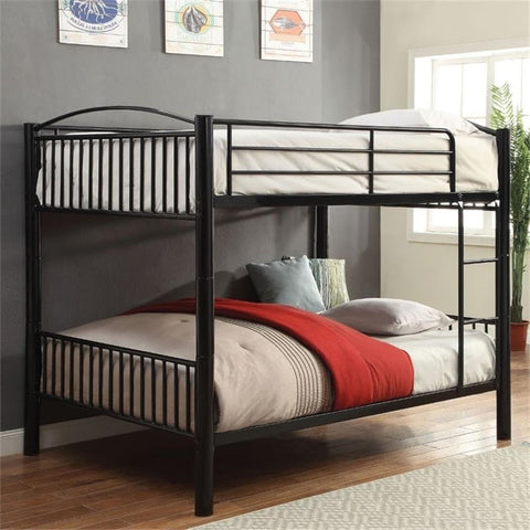 Acme Cayelynn Full Over Full Metal Bunk Bed in Black