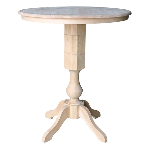 International Concepts 36" Round Top Bar Table in White