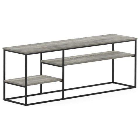 Oakestry French Oak Grey Modern Lifestyle TV Console with Soft Woodgrain Finish and Functional Media Storage for Living Room