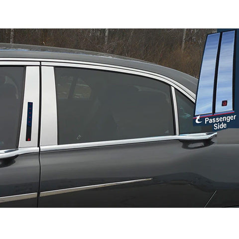 QAA is Compatible with 2017-2020 Lincoln Continental 6 Piece Stainless Pillar Post Trim PP57681