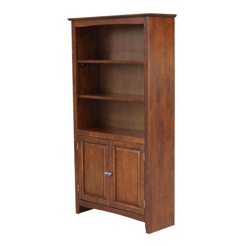 International Concepts 60" Solid Wood Shaker Bookcase in Espresso