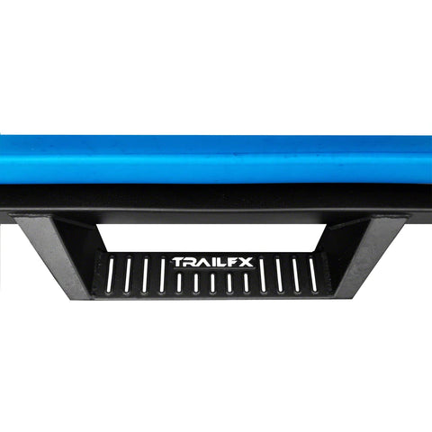 TrailFX Drop Down Nerf Bars Step Bars Fits Ram 1500 Quad Cab 2019-2025 Powder Coated Matte Black Steel Rocker Panel Mount with Installation Hardware TrailFX DHS017B