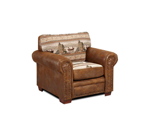 American Furniture Classics Model 8501-20 Buckskin Arm Chair