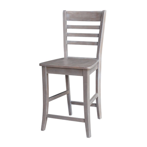 International Concepts Ladderback 24" Counter Stool in Gray Taupe