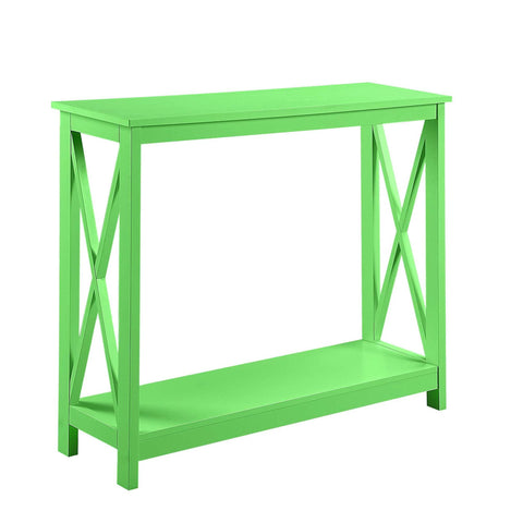 Convenience Concepts Oxford Console Table 39.5" - Sofa Table with Storage Shelf, Transitional Entryway Hall Table for Living Room and Bedroom, Display Foyer Table, Lime Green