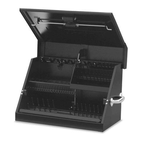 Montezuma – SM200B – 22.5-Inch Portable TRIANGLE Toolbox – Heavy-Duty Steel Construction – Metric and SAE Storage Chest – Weather-Resistant Toolbox – Lock and Latching System