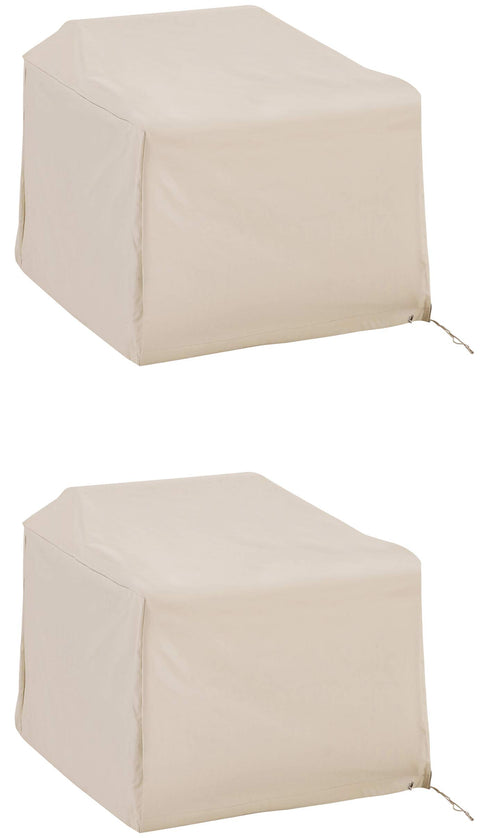 2Pc Outdoor Chair Furniture Cover Set Tan - 2 Chairs