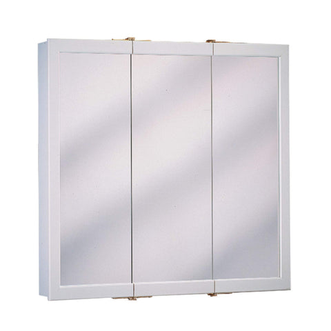 Zenith Products 23-3/4" W X 25-5/8" H X 4-3/4" D 24" White Wood Triview Medicine Cabinet Surface Mount