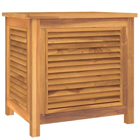 vidaXL Teak Patio Storage Box - ic Solid Wood Indoor/Outdoor Storage Solution with Water- Bag, Easy Assembly, Spacious Storage
