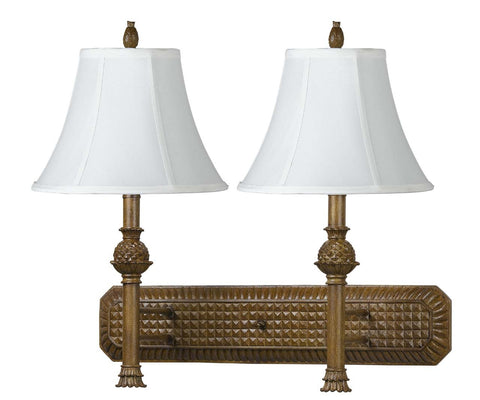 Cal Lighting LA-60005W2L-1 Transitional Two Wall Lamp Lighting Accessories, Antique Gold,16.3x24.4x10.8