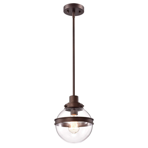 Benjara CH2D828RB09-DP1 Roan Transitional 1 Light Mini Pendant Ceiling Fixture 9" Wide, Oil Rubbed Bronze