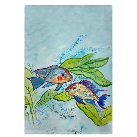 Betsy Drake GT642 Pair of Fish Guest Towel - 20 x 20 in.
