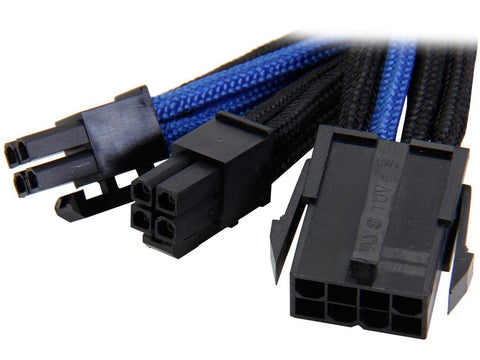 Silverstone Technology Sleeved Extension Power Supply Cable with 1 x 8-Pin to EPS12V 8-Pin Connector (PP07-EPS8BA)