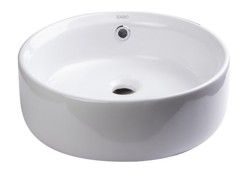 EAGO BA129 16-Inch Round Ceramic Above Mount Bathroom Basin