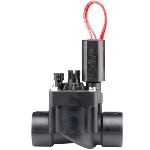 Hunter PGV 1" Electric Sprinkler Valve, 24V AC, Flow Control, Female Threaded, Heavy Duty Diaphragm, 150 PSI, Inline Irrigation Valve for Lawn, Garden, or Commercial Use