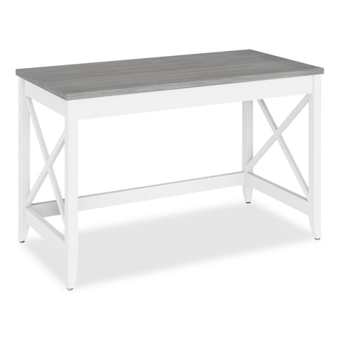 Alera Workspace by Alera Workspace by Alera Farmhouse Writing Desk, 47.24" x 23.62" x 29.53", Gray
