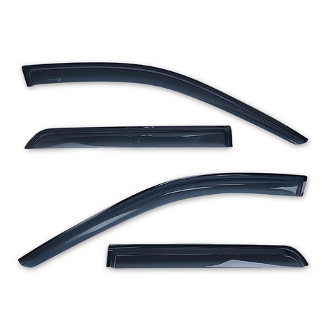 TrailFX Rain Guard Fits 2011-2025 Dodge Durango 4 Piece Low Profile Tape-On Smokes Window Vents Acrylic Rainguards Outside Channel Mount Set of 4 Rain Guards TrailFX 4267H