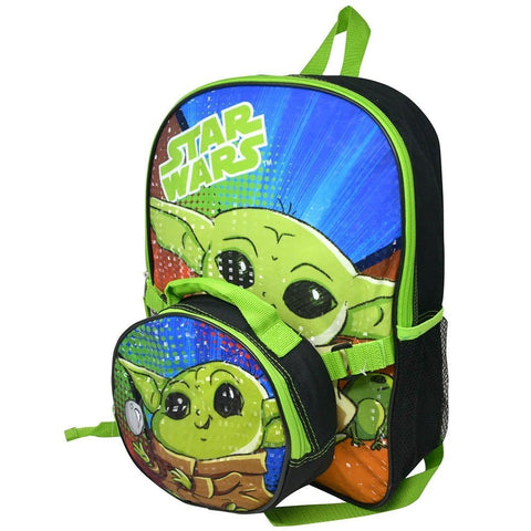 UPD Star Wars The Child 16" Backpack with Lunch Bag - Star Wars Baby Yoda Backpack with Matching Lunch Bag