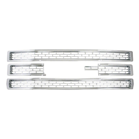 CCI Grille Insert GI123, Overlay, 1 Piece, Chrome Plated, ABS Plastic, With Emblem Cutout, Fits 2014-2015 GMC Sierra 1500 SLT/SLE and Base Models