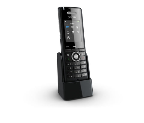Snom M65 Professional DECT-Mobilteil (250 Stunden Standby, 2 Zoll 176 x 220 Pixel TFT, SW OTA-Upgrade, Vibrationsalarm, Gürtelclip, beleuchtete Tastatur), Schwarz, 00003969