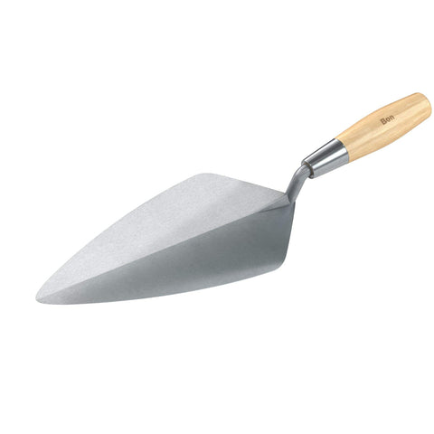 Bon 72-272 Brick Trowel - Carbon Steel Narrow London 12-inch Wood Handle - For Brick, Block and Stone Masonry Construction