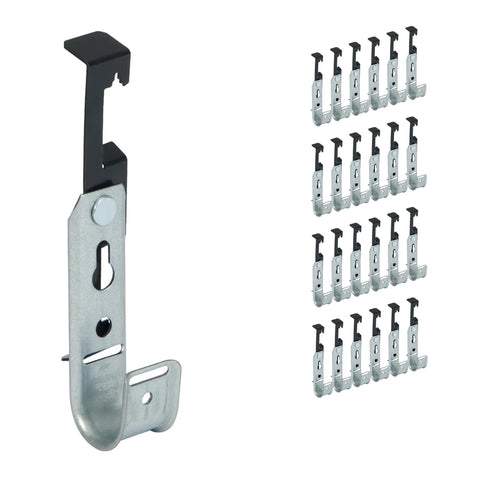 ICC Batwing J Hook 3/4” Without Retainer Clip - Galvanized Steel Cable Management Hooks for Hanging Cable to Hanger Wire and Threaded Rod - Rust-Resistant, EIA and TIA Compliant - 3/4 Inch 25 Pack