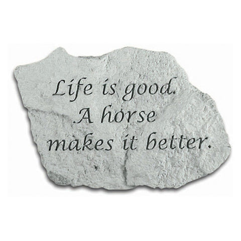Kay Berry- Inc. 47520 Life Is Good A Horse Makes It Better - Garden Accent - 5 Inches x 3.25 Inches x 1.25 Inches