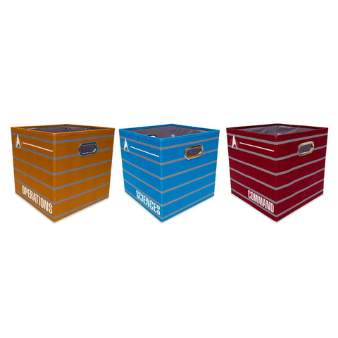 Star Trek: The Next Generation 13-Inch Fabric Storage Bin Cube Organizers, Set of 3