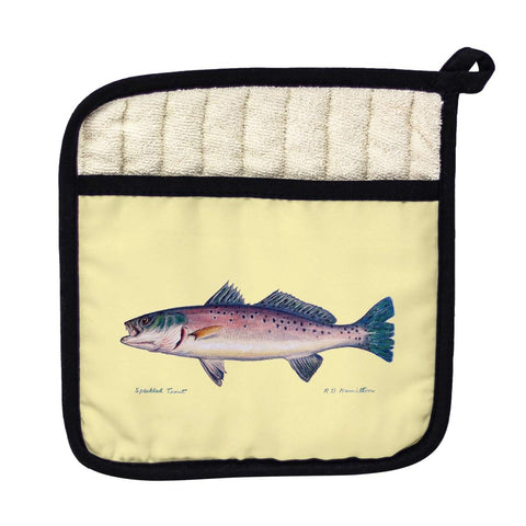 Betsy Drake PT007B Multi Fish B Pot Holder