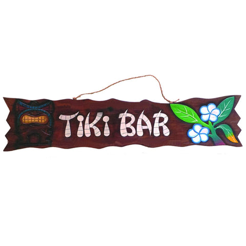 RAM Outdoor Decor Poly Resin Hand-Painted Tiki Bar Wall Art Sign