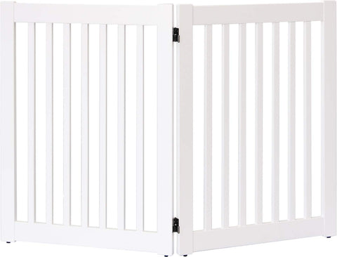Highlander Series Solid Wood Pet Gates are Handcrafted by Amish Craftsman - 32" High - 2 Panel - White