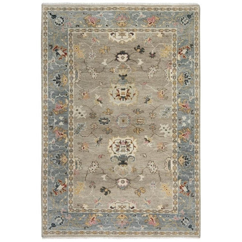 Alora Decor Muse 8' x 10' Tan/Gray/Brown/Blue/Gray Hand Knotted Area Rug