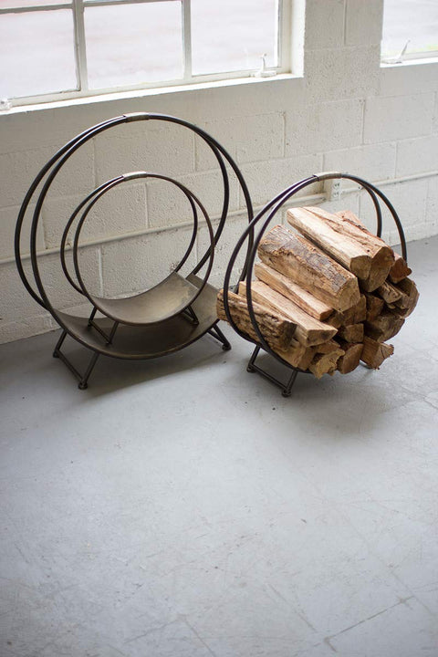 Kalalou CBB1015 Set of Three Firewood Racks, Multi