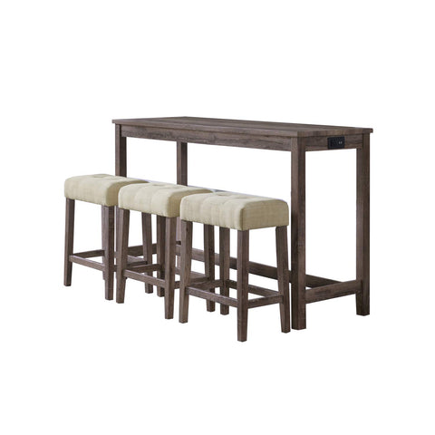 Picket House Furnishings Turner Multipurpose Bar Table Set in Grey
