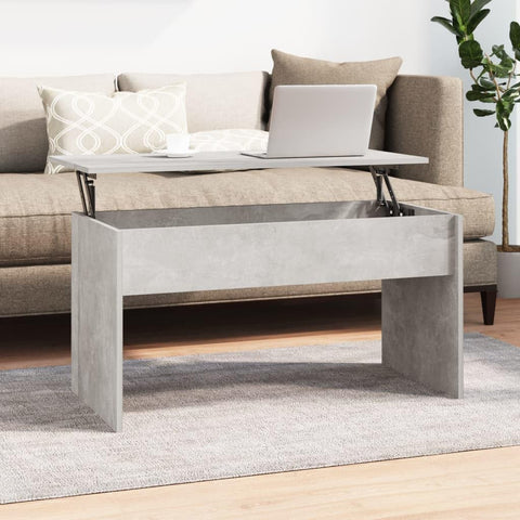 Oakestry Coffee Table Concrete Grey Engineered Wood Medium Premium Storage Cabinet Modern Luxury Storage Solution Elegant Dining Interior Furniture Space Saving Organizer