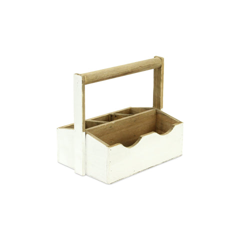 Cheung's FP-3685W Wooden Garden Utensil Holder| White
