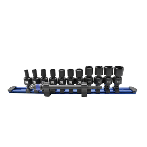 Astro Tools 78111 12pc 1/4" Square & Hex Drive Magnetic Universal 6pt Impact Socket Set for Impact Wrenches & Drivers