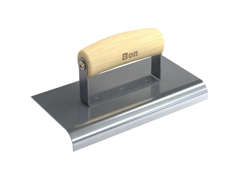 Bon 12-465 8-Inch by 4-Inch Stainless Steel Concrete Sidewalk Edger with 3/4-Inch Radius and 7/8-Inch Deep Wood Handle