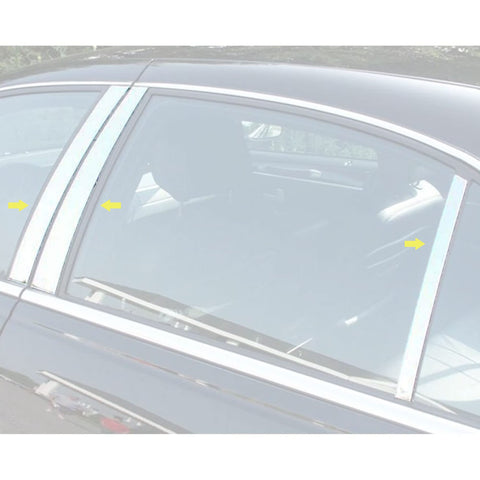 QAA is Compatible with 1998-2011 Lincoln Town Car 6 Piece Stainless Pillar Post Trim PP38681